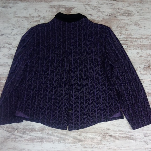 K Studio Purple Flowy Button Down Blouse Top - Picture 7 of 8